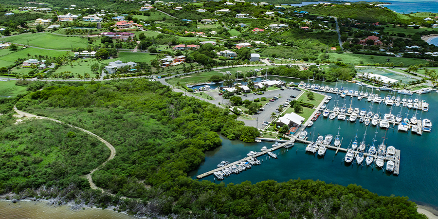 Aerial, Land, Marina, Resort, Tennis Courts
