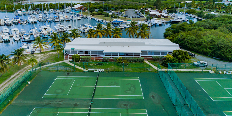 Aerial, Marina, Tennis Courts