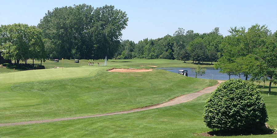 golf course, pond