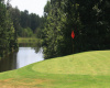 Golf course, water, trees
