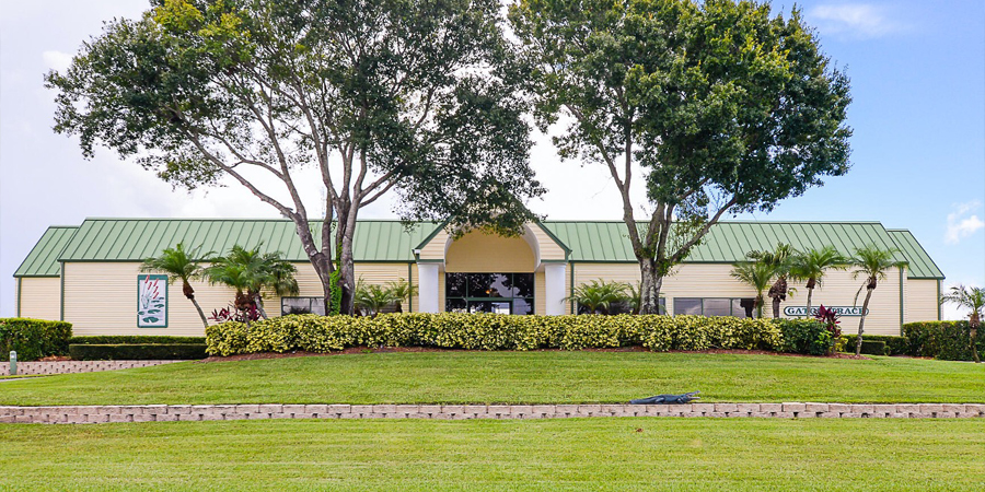 clubhouse, trees