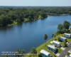 water, trees, mobile homes