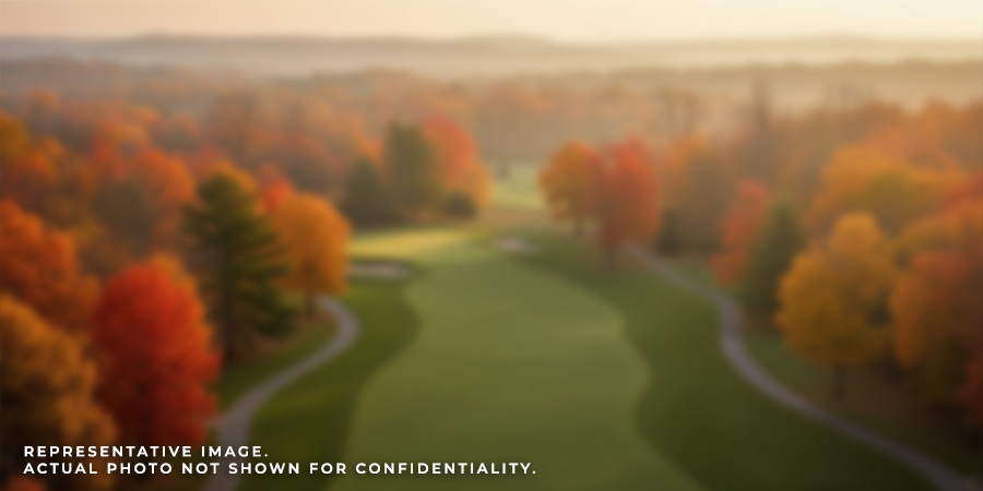 Golf course, trees